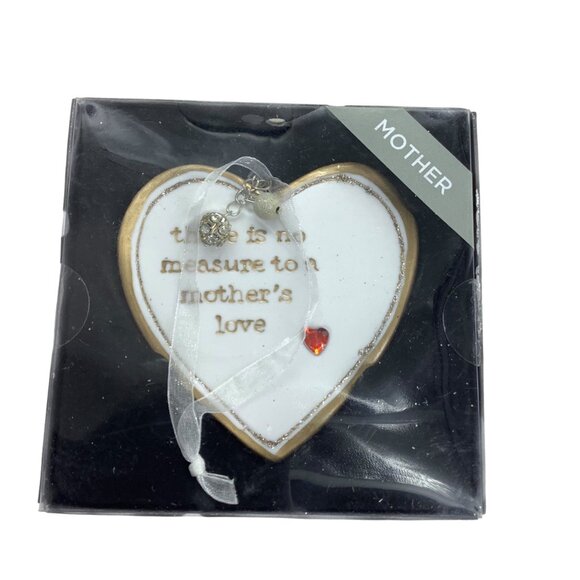 St. Nicholas Square Mother Sentiment Ornament Red Heart Bead Accent Love in Box - Picture 4 of 5